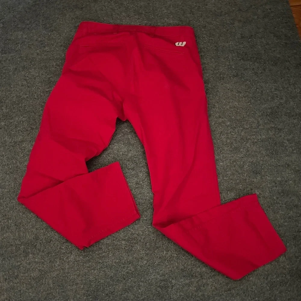 Dockers Chino Pants Men's 31x30 Red Wisconsin Badgers Golf Pants Chinos - Picture 4 of 12
